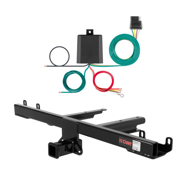 2008 - 2009 Mercedes-Benz ML550 Excluding air ride suspension Curt 2", Class 3 Trailer Tow Hitch + 4-flat Wiring Kit 13342 - CURT