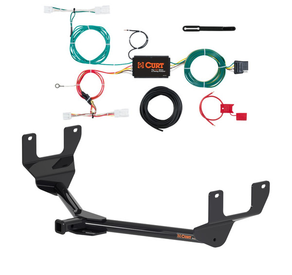 2018 - 2021 Lexus NX300 Curt 1-1/4", Class 2 Trailer Tow Hitch + 4-flat Wiring Kit 12172 - CURT