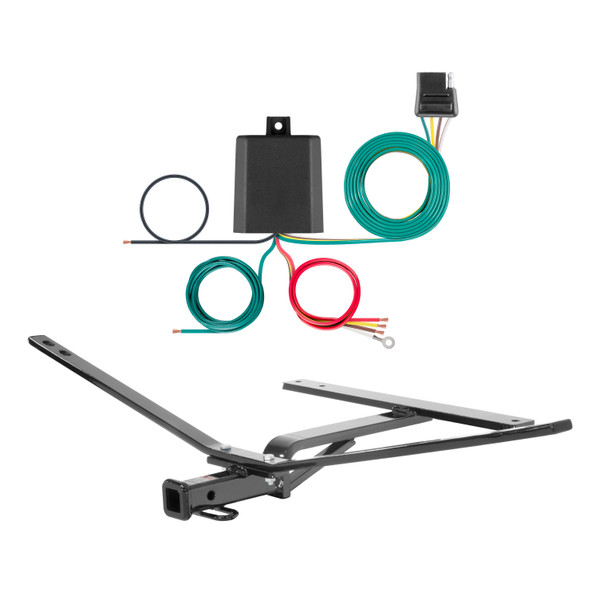 93 - 95 Mitsubishi Diamante Wagon Curt 1-1/4", Class 1 Trailer Tow Hitch + 4-flat Wiring Kit 11728 - CURT
