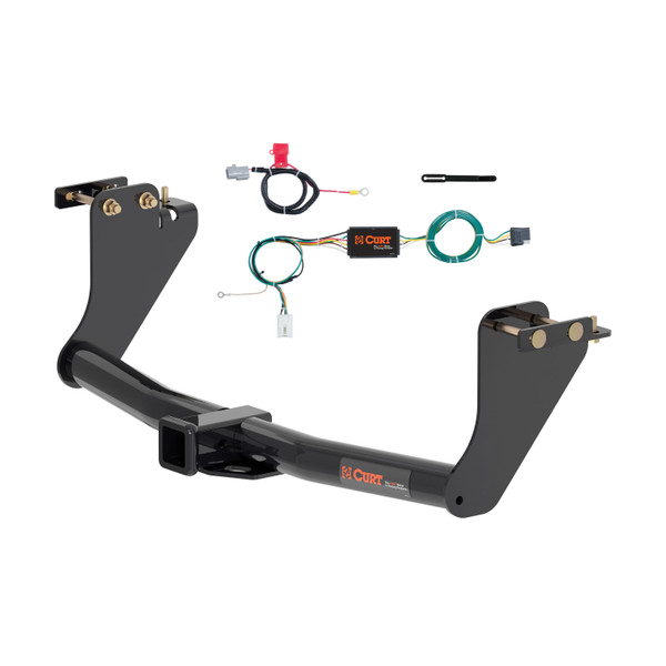 18 - 21 Mitsubishi Eclipse Cross Curt 2", Class 3 Trailer Tow Hitch + 4-flat Wiring Kit 13273 - CURT