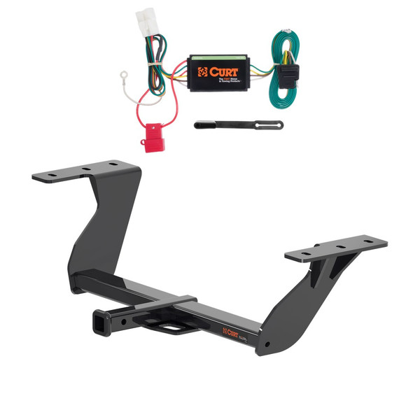 2019 - 2026 Subaru Forester Curt 1-1/4", Class 2 Trailer Tow Hitch + 4-flat Wiring Kit 12198 - CURT