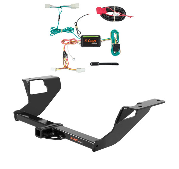 2012 - 2016 Subaru Impreza Sedan, excluding WRX and WRX STI Curt 1-1/4", Class 1 Trailer Tow Hitch + 4-flat Wiring Kit 11408 - CURT