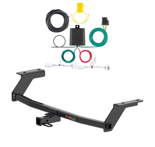2019 - 2026 Mazda 3 Hatchback Curt 1-1/4", Class 1 Trailer Tow Hitch + 4-flat Wiring Kit 11633 - CURT