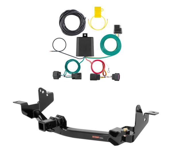 2014 - 2026 RAM ProMaster 2500 Standard length cargo van Curt 2", Class 3 Trailer Tow Hitch + 4-flat Wiring Kit 13207 - CURT