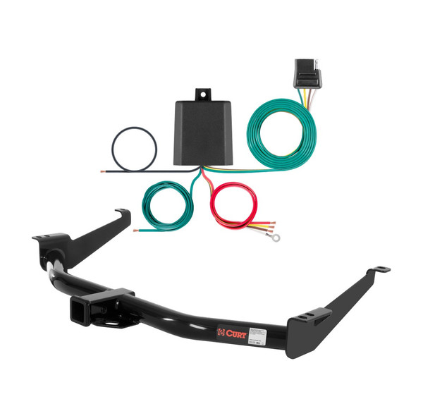 2005 - 2015 Nissan Armada Curt 2", Class 3 Trailer Tow Hitch + 4-flat Wiring Kit 13188 - CURT