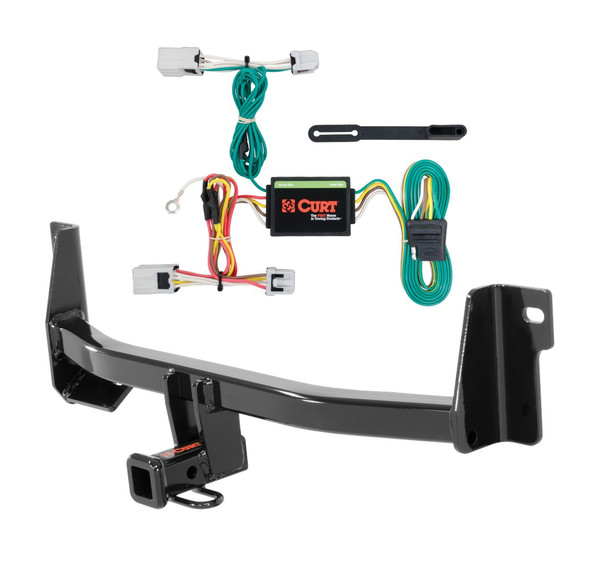 2014 - 2019 Nissan Versa Note Curt 1-1/4", Class 1 Trailer Tow Hitch + 4-flat Wiring Kit 11378 - CURT