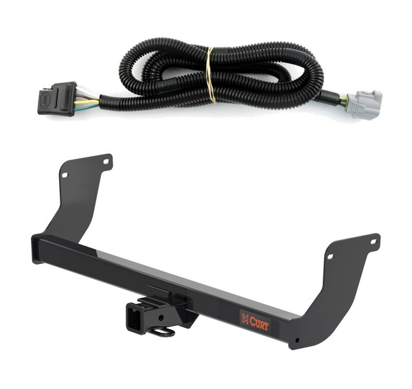 2023 Lexus RX350 Curt 2", Class 3 Trailer Tow Hitch + 4-flat Wiring Kit 13579 - CURT