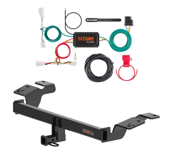2019 - 2022 Toyota Avalon Curt 1-1/4", Class 1 Trailer Tow Hitch + 4-flat Wiring Kit 11576 - CURT