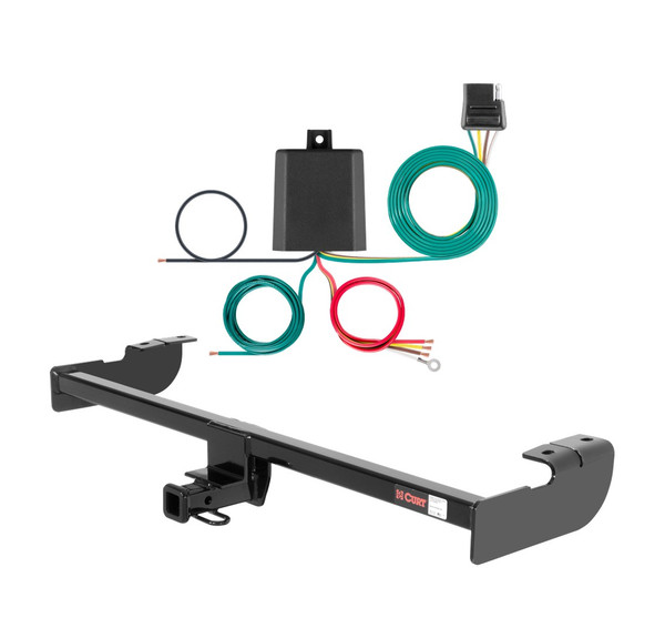 2004 - 2006 Scion xA Curt 1-1/4", Class 1 Trailer Tow Hitch + 4-flat Wiring Kit 11488 - CURT