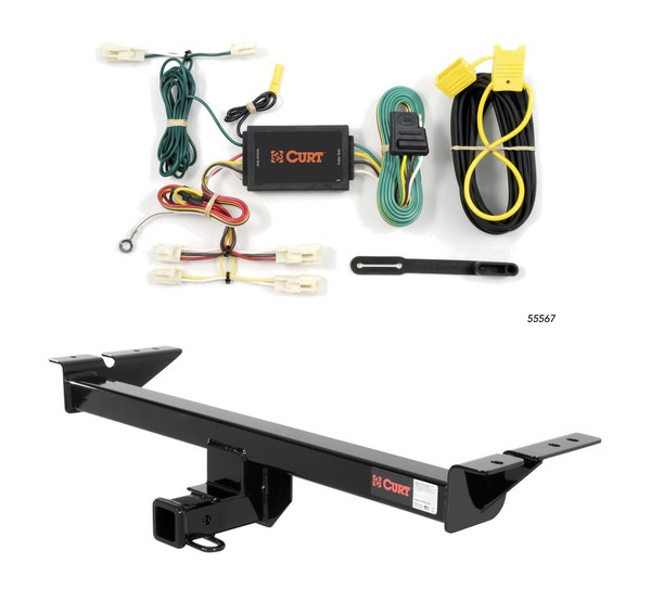 2007 - 2012 Mazda CX-7 Curt 2", Class 3 Trailer Tow Hitch + 4-flat Wiring Kit 13593 - CURT