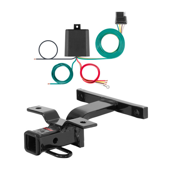 83 - 91 Pontiac 944 Coupe Curt 1-1/4", Class 1 Trailer Tow Hitch + 4-flat Wiring Kit 11712 - CURT