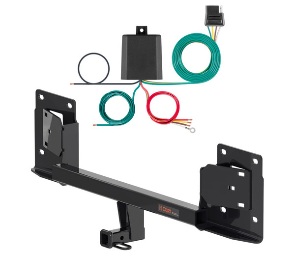 2017 - 2023 Tesla 3 Curt 1-1/4", Class 1 Trailer Tow Hitch + 4-flat Wiring Kit 11581 - CURT
