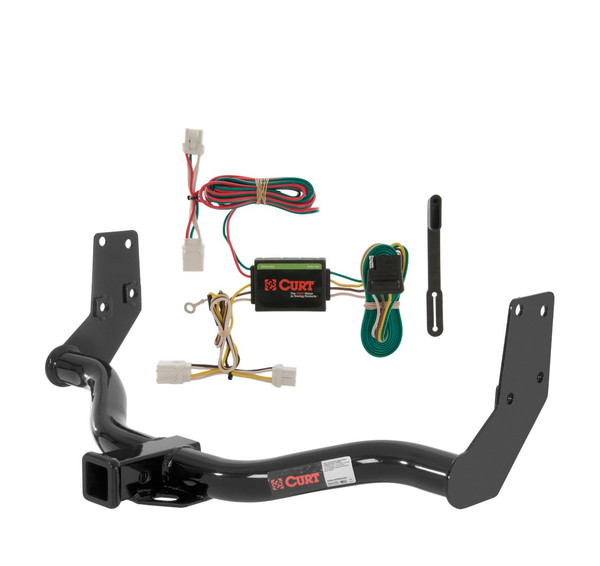 1996 - 2004 Nissan Pathfinder Curt 2", Class 3 Trailer Tow Hitch + 4-flat Wiring Kit 13156 - CURT