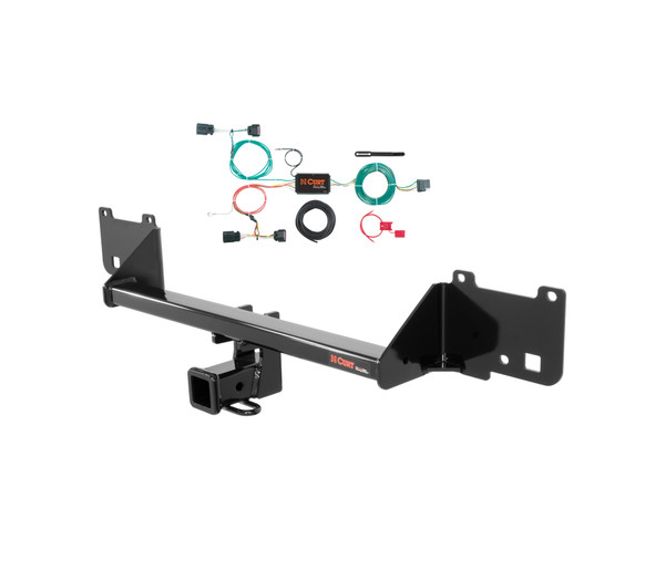 15 - 22 Ram ProMaster City Curt 2", Class 3 Trailer Tow Hitch + 4-flat Wiring Kit 13215 - CURT