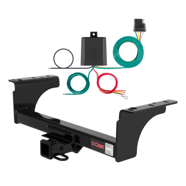 11 - 24 Ram 3500 Cab & chassis Curt 2", Class 4 Trailer Tow Hitch + 4-flat Wiring Kit 14070 - CURT