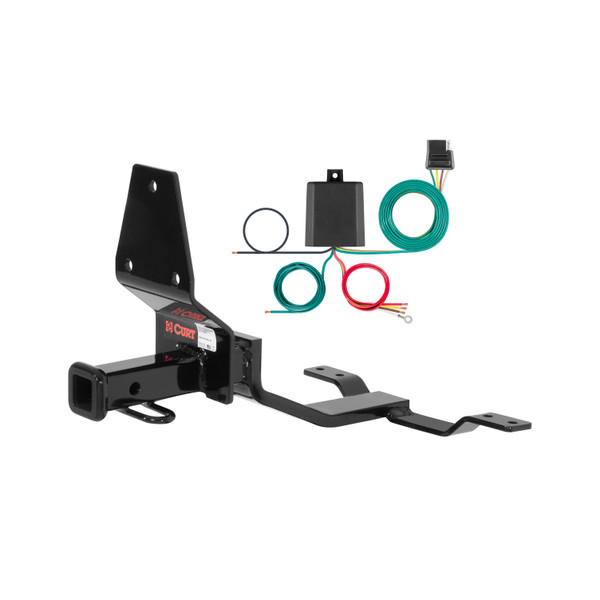 95 - 98 Saab 900 Convertible Curt 1-1/4", Class 1 Trailer Tow Hitch + 4-flat Wiring Kit 11730 - CURT