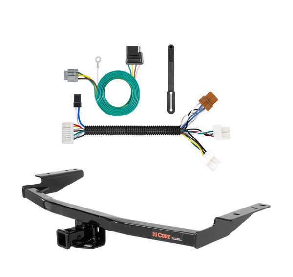 2013 - 2016 Nissan Pathfinder Curt 2", Class 3 Trailer Tow Hitch + 4-flat Wiring Kit 13126 - CURT