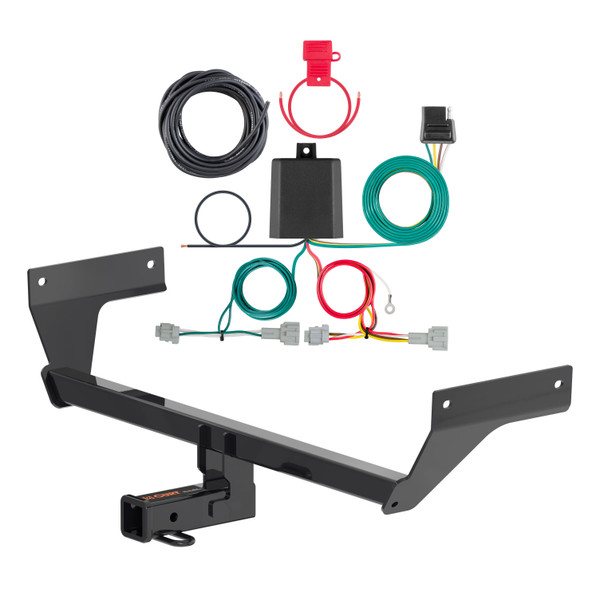 21 - 24 Nissan Rogue Curt 2", Class 3 Trailer Tow Hitch + 4-flat Wiring Kit 13471 - CURT