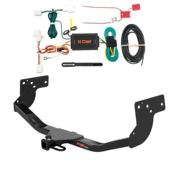 2007 - 2015 Mazda CX-9 Curt 1-1/4", Class 2 Trailer Tow Hitch + 4-flat Wiring Kit 12112 - CURT