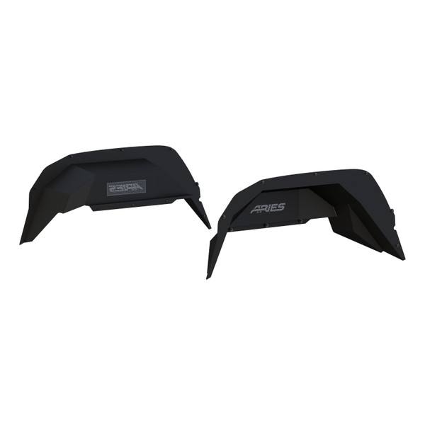 ARIES 2500555 Black Aluminum Rear Jeep Gladiator JT Inner Fender Liner Wheel Well Guard Covers - ARIES
