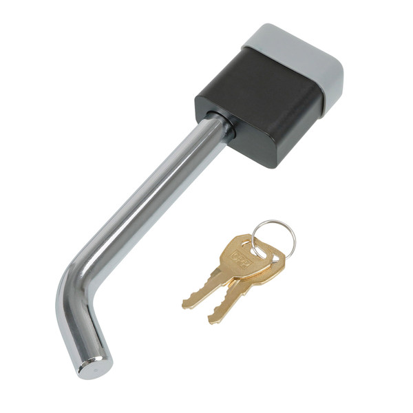 Draw-tite Trailer Hitch Lock, Fits 2 in. & 2-1/2 in. Receivers, 5/8 in. Pin Diameter, Bent Pin