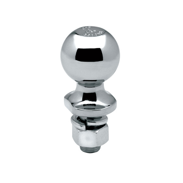 Draw-tite Trailer Hitch Ball, 2 in. Diameter, 3,500 lbs. Capacity, 3/4 in. Shank Dia, 1-9/16 in. Shank Length, Chrome - Draw-tite