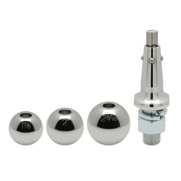 Draw-tite Interchangeable Trailer Hitch Ball, 8,000 lbs. Capacity, Chrome DT63803 - Draw-tite