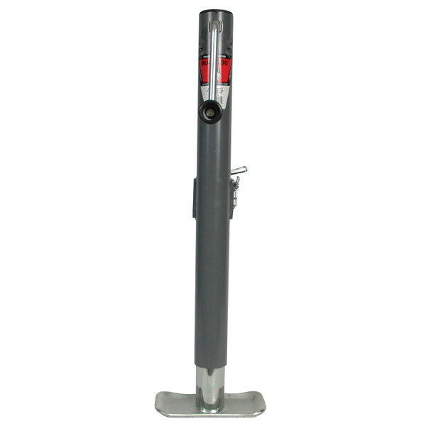 Bulldog Round Trailer Jack, Side Mount, 2,000 lbs. Lift Capacity, Side Wind, Weld-On, 15 in. Travel BD158151