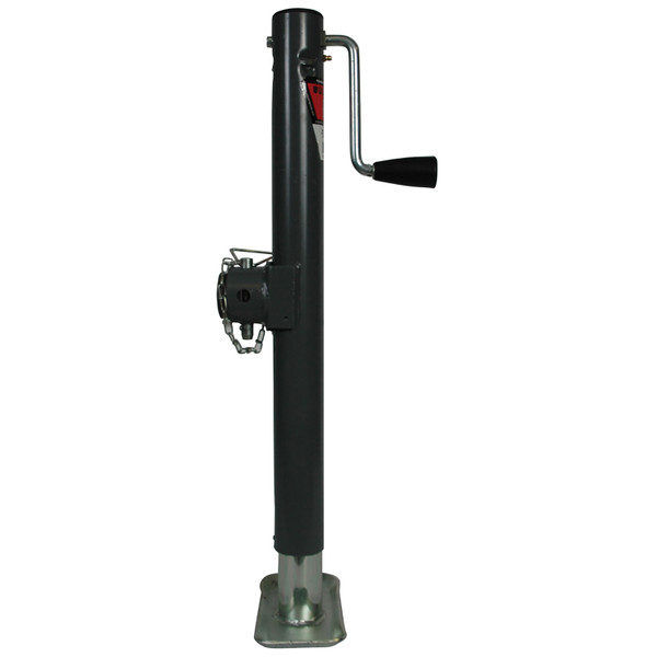 Bulldog Round Trailer Jack, Side Mount, 2,000 lbs. Lift Capacity, Side Wind, Weld-On, 15 in. Travel BD158151
