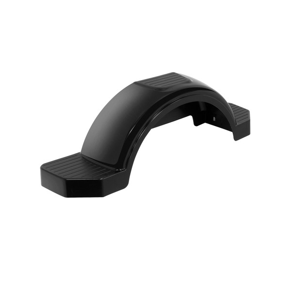 Fulton 12 in. Top & Side Step Black Trailer Fender FL008583 - Fulton