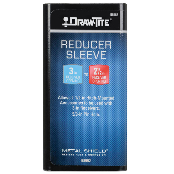 Draw-tite Trailer Hitch Adapter, from 3 in. to 2-1/2 in. Receiver, 6 in. Length