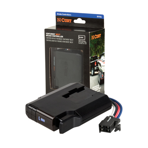 2016-2024 Toyota Tacoma CURT Venturer NEXT Time-Delay Trailer Brake Controller 1-3 axles - CURT