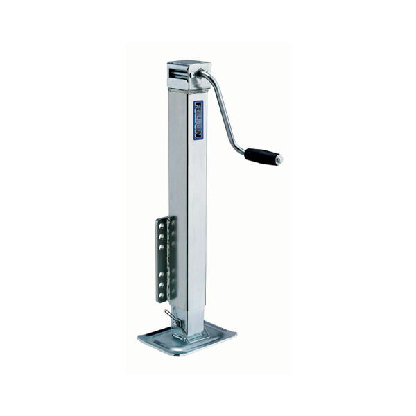 Fulton Square Trailer Jack, Side Mount, 5,000 lbs. Lift Capacity, Side Wind, Bolt-On, 28 in. Travel FLHD50000101 - Fulton