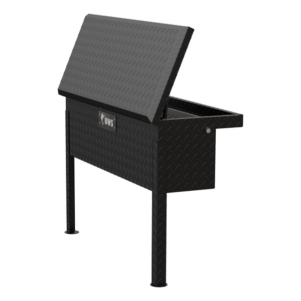 UWS Matte Black Aluminum 36" Truck Side Tool Box, Low Profile TBSM-36-LP-MB