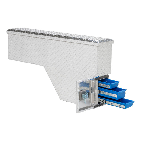 UWS Bright Aluminum 48" Passenger-Side Wheel Well Tool Box (Heavy Packaging) EC30021