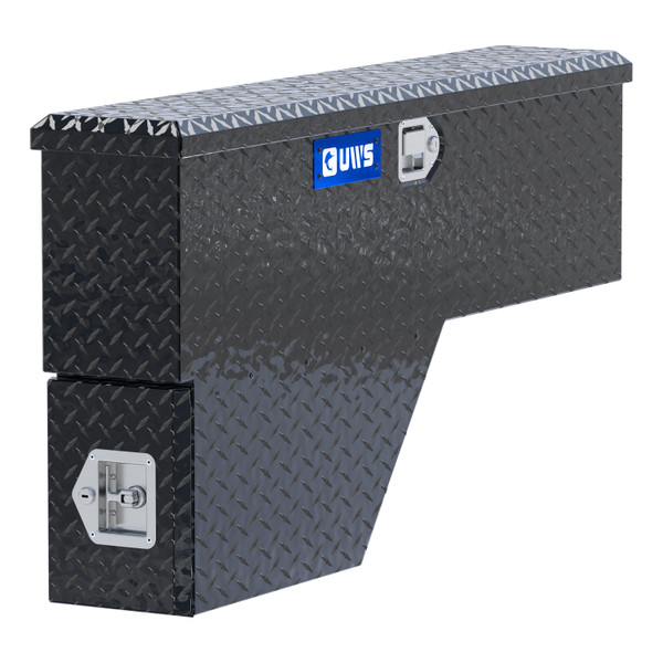 UWS Gloss Black Aluminum 48" Passenger Wheel Well Tool Box FW-48-DS-P-BLK - UWS