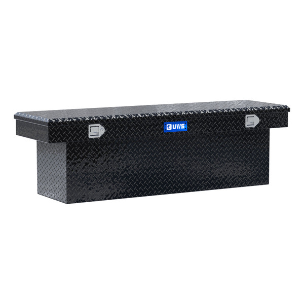 UWS Gloss Black Aluminum 69" Deep Crossover Truck Tool Box TBSD-69-BLK - UWS