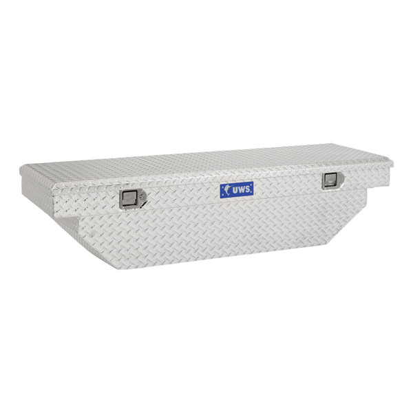 UWS Bright Aluminum 63" Angled Crossover Truck Tool Box TBS-63-A - UWS