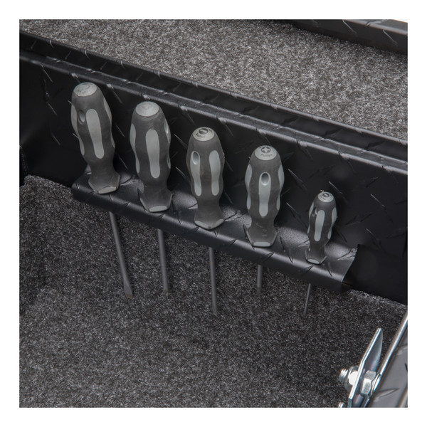 UWS Matte Black 63" Secure Lock Angled Tool Box, Low Profile SL-63-A-LP-MB