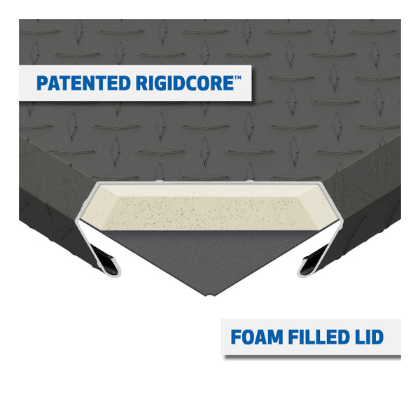 UWS Matte Black Aluminum 72" Secure Lock Crossover Truck Tool Box, Low Profile, Rail SL-72-LP-MB-R