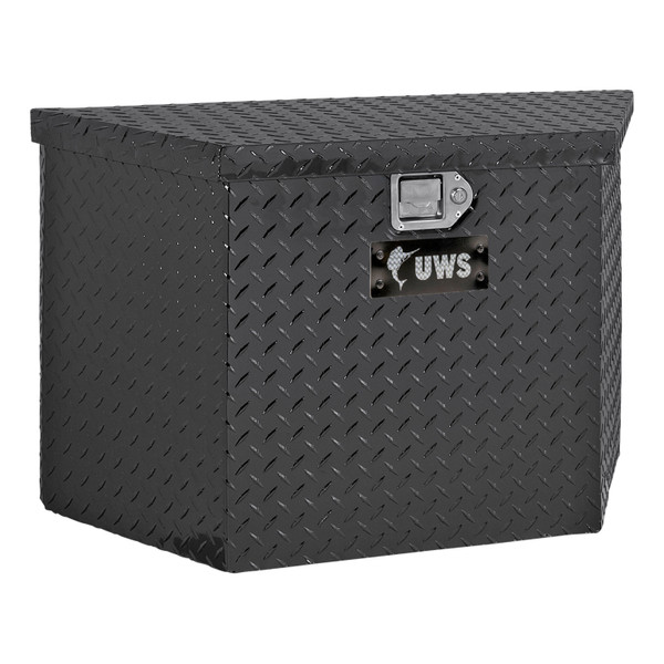 UWS Gloss Black Aluminum 34" Trailer Tongue Box TBV-34-BLK - UWS