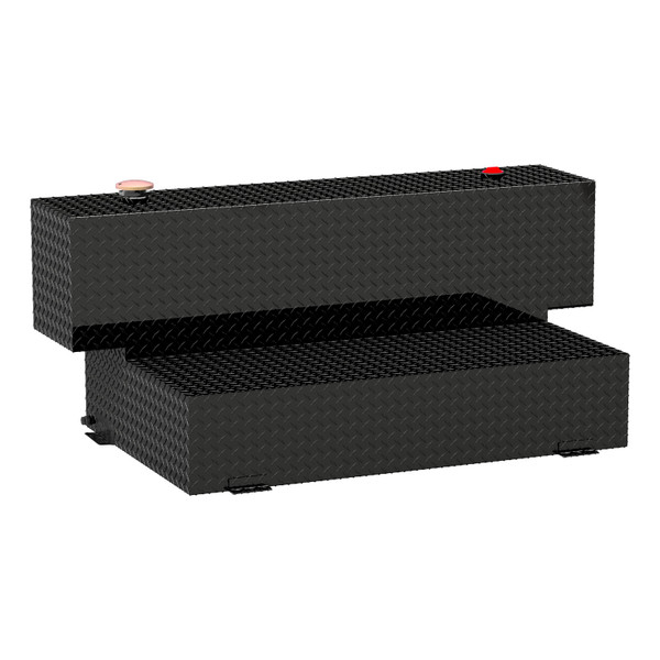 UWS Gloss Black Hammerhead-Style 100-Gallon Aluminum L-Shape Transfer Tank TT-100HH-B - UWS