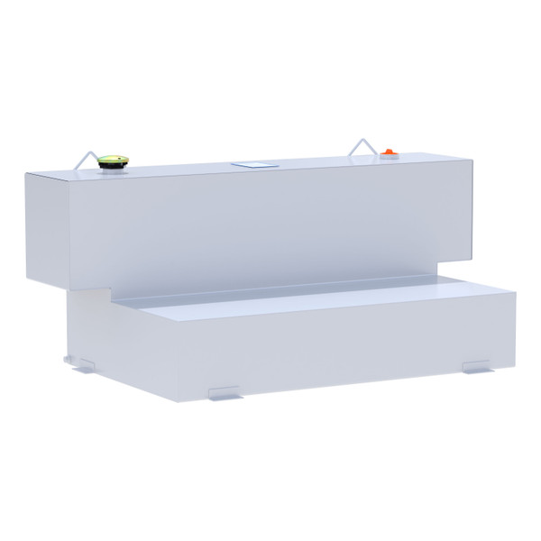 UWS White Hammerhead-Style 100-Gallon L-Shape Steel Transfer Tank ST-100HH-W - UWS