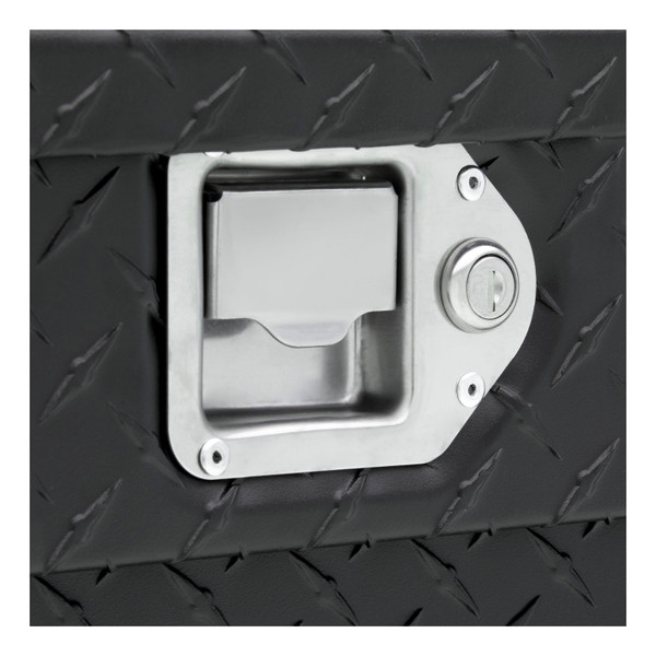 UWS Matte Black Aluminum 69" Deep Angled Crossover Truck Tool Box TBSD-69-A-MB