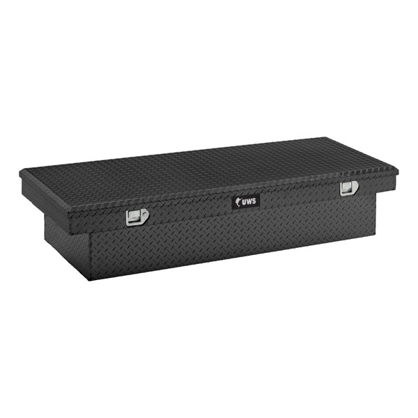 UWS Gloss Black Aluminum 69" Extra-Wide Crossover Truck Tool Box TBS-69-LBTA-BLK - UWS