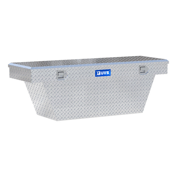 UWS Bright Aluminum 60" Deep Angled Crossover Truck Tool Box TBSD-60A - UWS