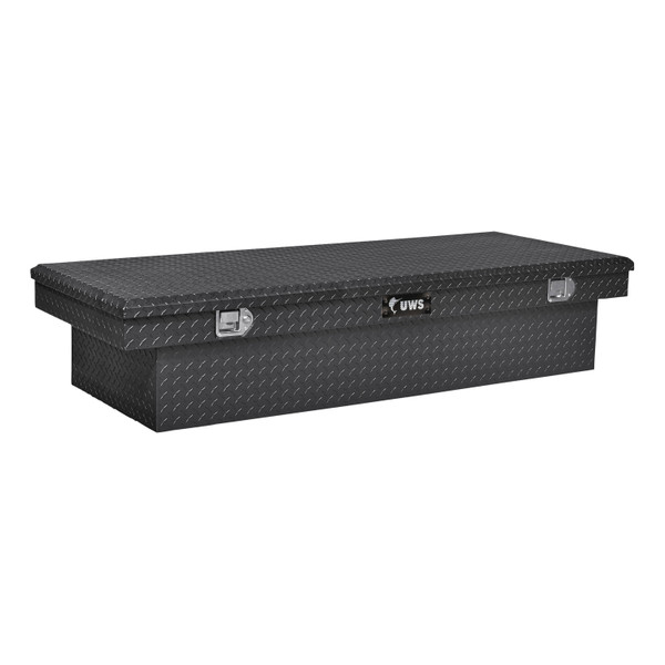 UWS Gloss Black Aluminum 72" Extra-Wide Crossover Truck Tool Box TBS-72-LBTA-BLK - UWS