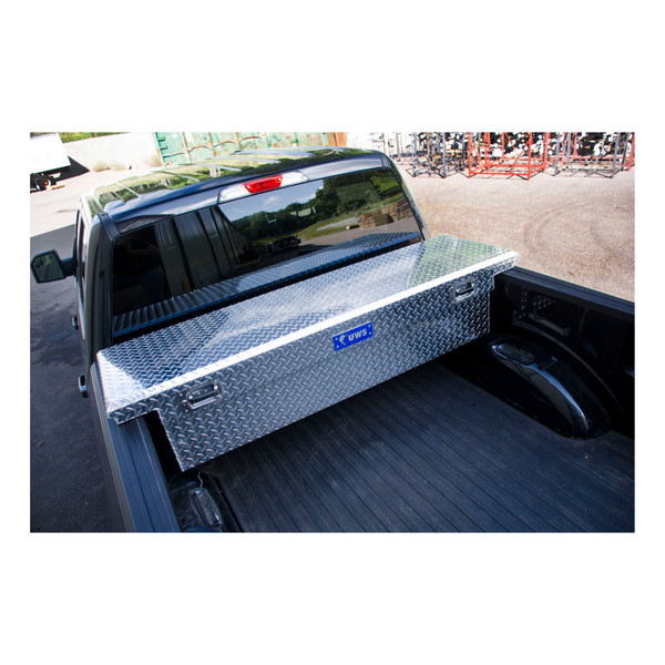 UWS Bright Aluminum 69" Crossover Truck Tool Box with Pull Handles (Heavy Packaging) EC10481