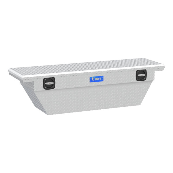 UWS Bright Aluminum 69" Deep Angled Secure Lock Truck Tool Box with Low Profile SLD-69-A-LP - UWS