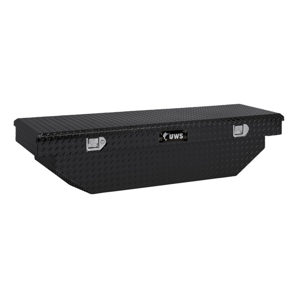 UWS Gloss Black Aluminum 63" Angled Crossover Truck Tool Box (Heavy Packaging) EC10282 - UWS